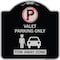 Signmission Valet Parking Tow Away Zone W/ Car Graphic Heavy-Gauge Aluminum Sign, 18" x 18", BS-1818-22761 A-DES-BS-1818-22761 - alternate 1